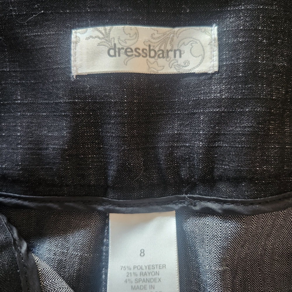 Dress Barn Women's 8 Gray Wide Leg Office Business Casual Dress Pants - Picture 2 of 2